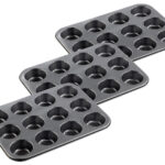 Antihaftbeschichtetes Backblech für 12 Muffins mit Ø 7 cm, 3er-Set