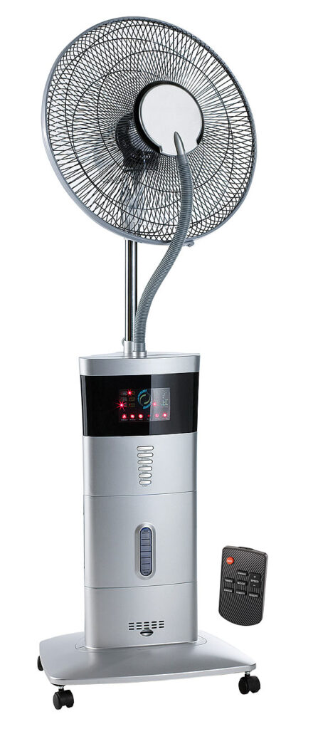 Kühl-Ventilator mit Sprühnebel & Ionisator, 100 Watt Kühl-Ventilator mit Sprühnebel & Ionisator, 100 Watt