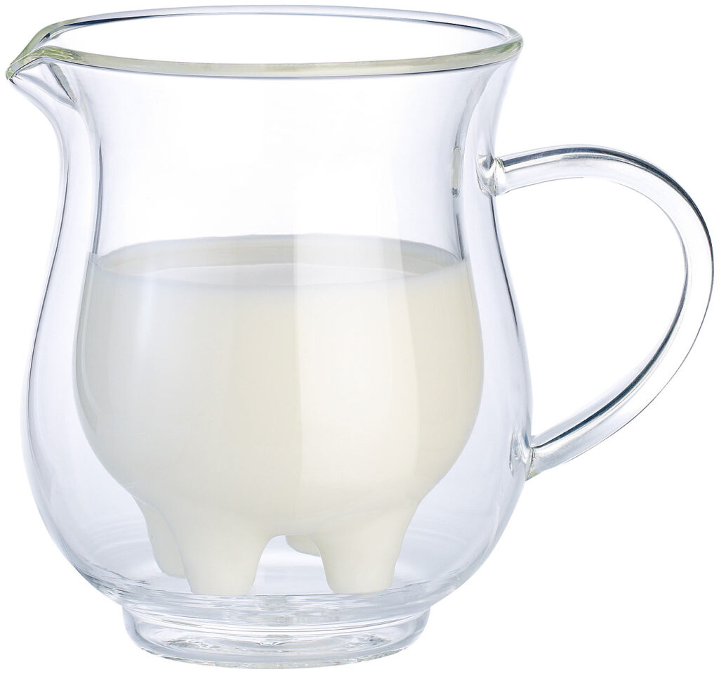 Doppelwandiges Milchkännchen im witzigen Euterdesign, 200 ml Doppelwandiges Milchkännchen im witzigen Euterdesign, 200 ml