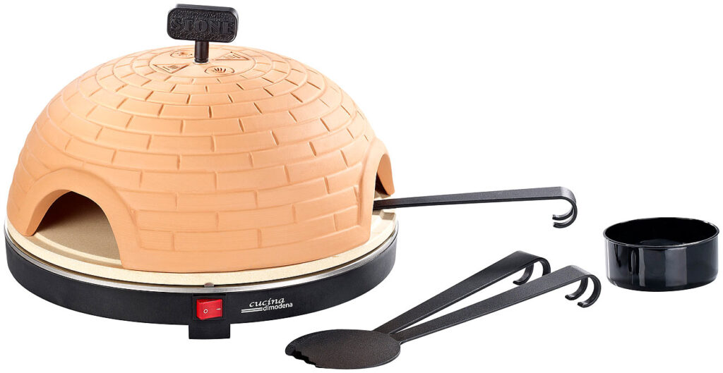 Premium Pizzaofen mit Terrakotta-Haube, Schamottenstein-Platte, Ø 40cm Premium Pizzaofen mit Terrakotta-Haube, Schamottenstein-Platte, Ø 40cm