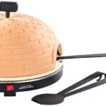Premium Pizzaofen mit Terrakotta-Haube, Schamottenstein-Platte, Ø 40cm