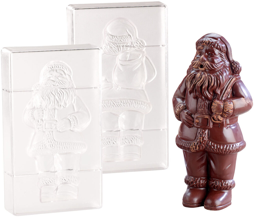 3D Schokoladen-Gussformen-Set“XL Weihnachtsmann“