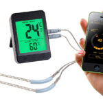 Grillthermometer m. Bluetooth, Android- & iOS-App, 2 Temperatur-Fühler