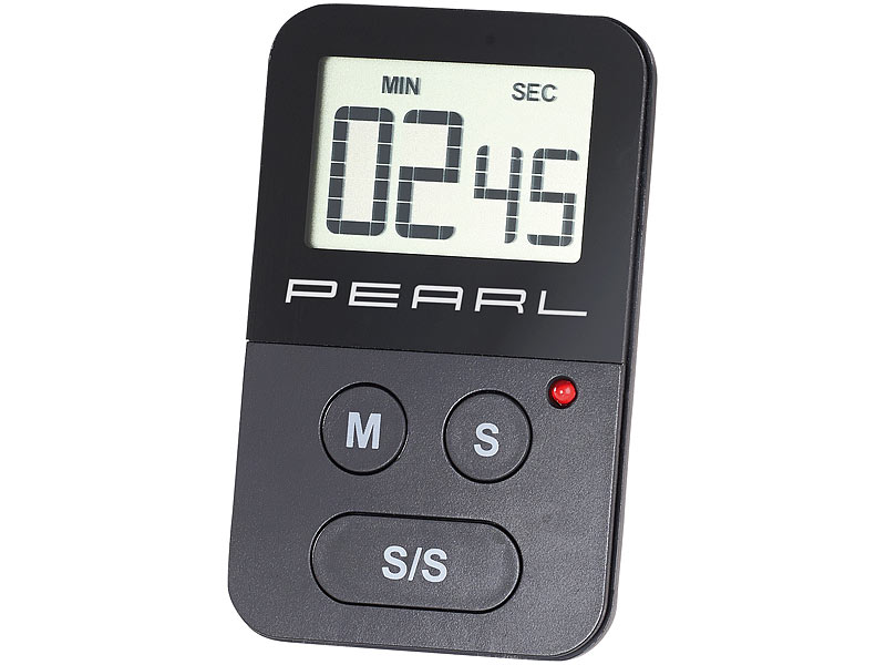 Digitaler Küchen-Timer mit Stoppuhr, akustischem und optischem Alarm Digitaler Küchen-Timer mit Stoppuhr, akustischem und optischem Alarm