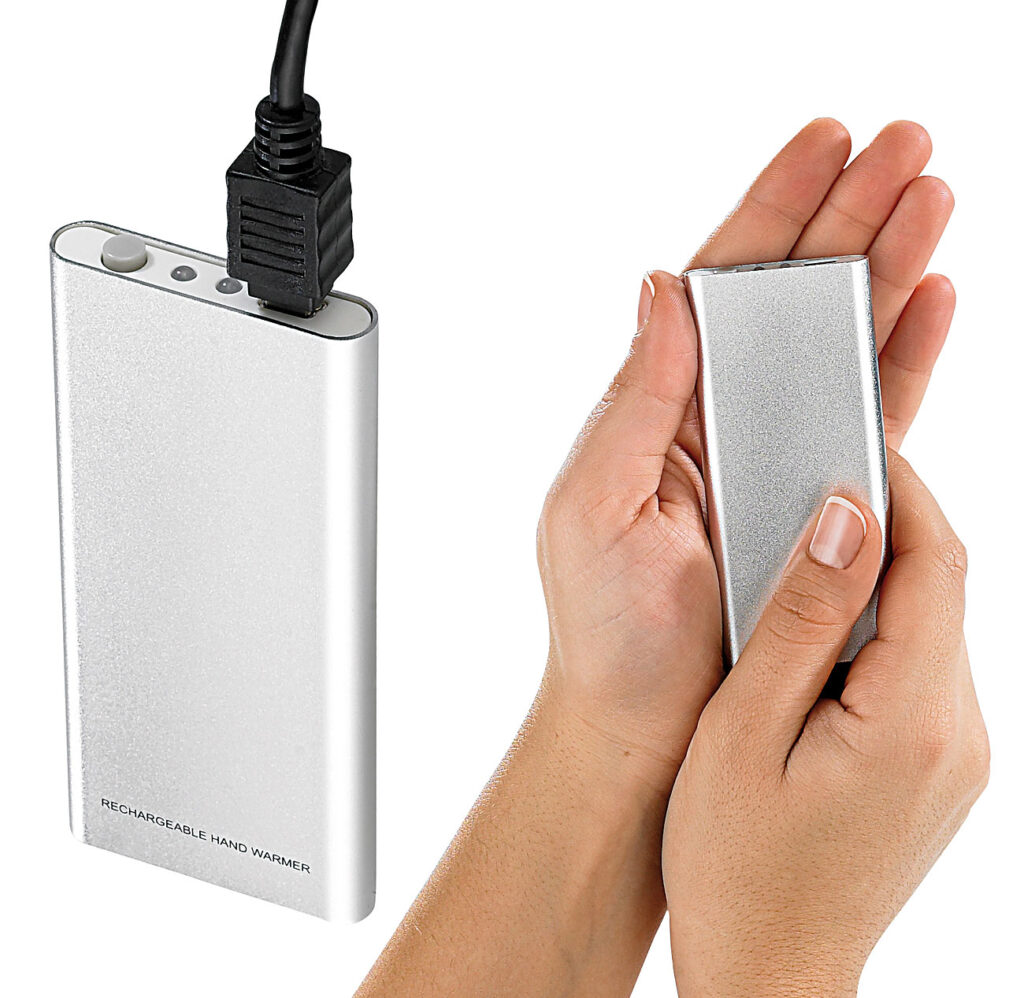 Aufladbarer Handwärmer mit USB-Ladefunktion