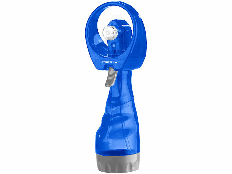 Hand-Ventilator mit Wassersprüher, 300 ml-Wassertank, Batteriebetrieb Hand-Ventilator mit Wassersprüher, 300 ml-Wassertank, Batteriebetrieb