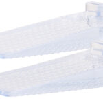 2er-Set transparente Kunststoff-Türkeile, 8,7 cm, stapelbar