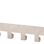 Edelstahl-Türgarderobe mit 5 Haken, für Türen von 35 – 45 mm Dicke