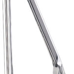 Rostfreie Grillzange aus Chromstahl, rundgezahnte Greifflächen, 30 cm