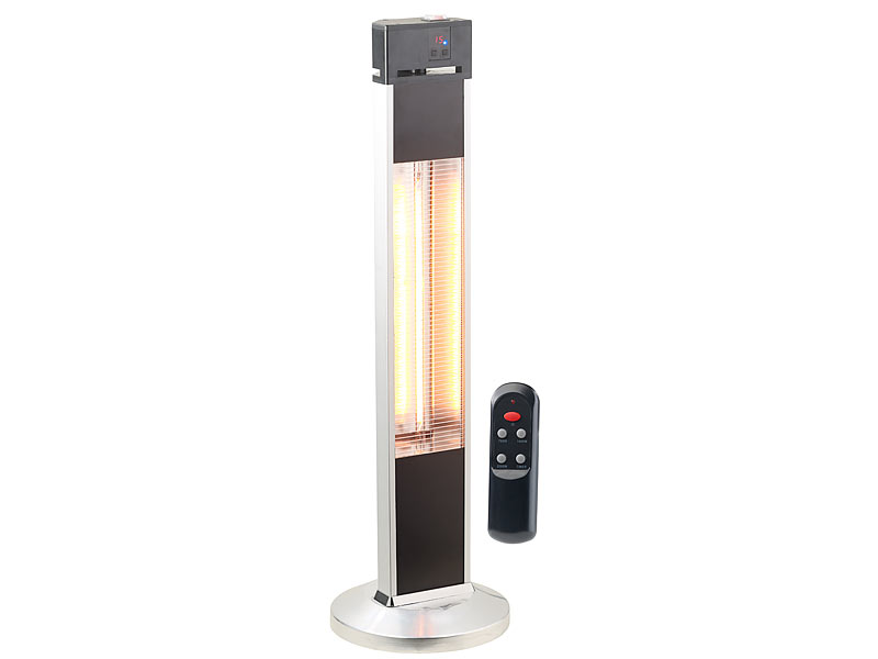 IR-Stand-Heizstrahler, Fernbedienung, Timer, 3-stufig, 2.000 W, IP34 IR-Stand-Heizstrahler, Fernbedienung, Timer, 3-stufig, 2.000 W, IP34