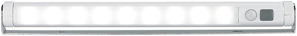 Schwenkbare Lichtleiste, Bewegungsmelder, 9 SMD-LEDs tageslichtweiss Schwenkbare Lichtleiste, Bewegungsmelder, 9 SMD-LEDs tageslichtweiss