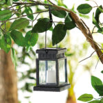 Solar-LED-Laterne in asiatischem Design zum Aufhängen, mit Akku