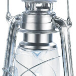 Dimmbare LED-Sturmlampe, Batteriebetrieb, silbern 42 Lumen,1,5 W