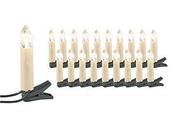 LED-Weihnachtsbaum-Lichterkette mit 20 Kerzen, 3 Watt LED-Weihnachtsbaum-Lichterkette mit 20 Kerzen, 3 Watt