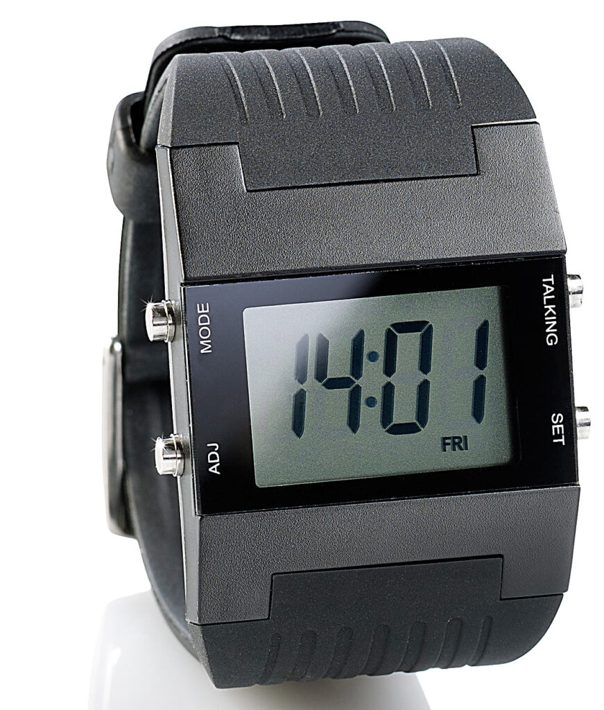 Sprechende Herren-Armbanduhr mit Weckfunktion