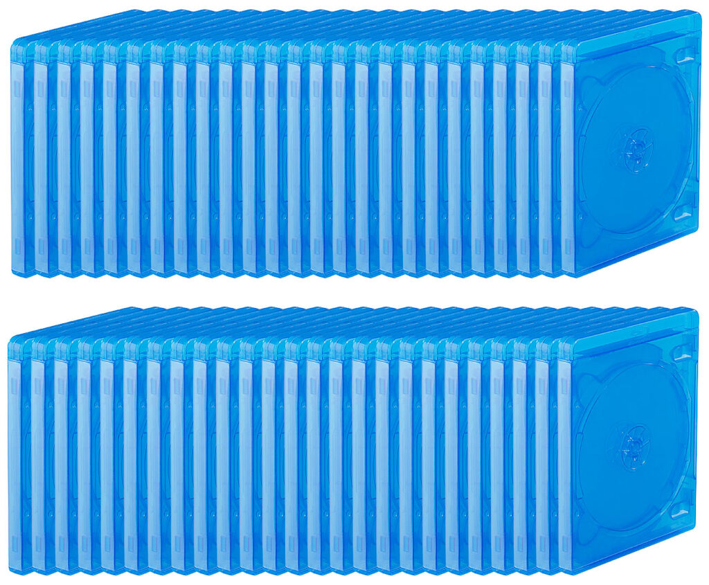 Blu-ray Soft-Hüllen blau-transparent im 50er-Pack für je 4 Discs Blu-ray Soft-Hüllen blau-transparent im 50er-Pack für je 4 Discs