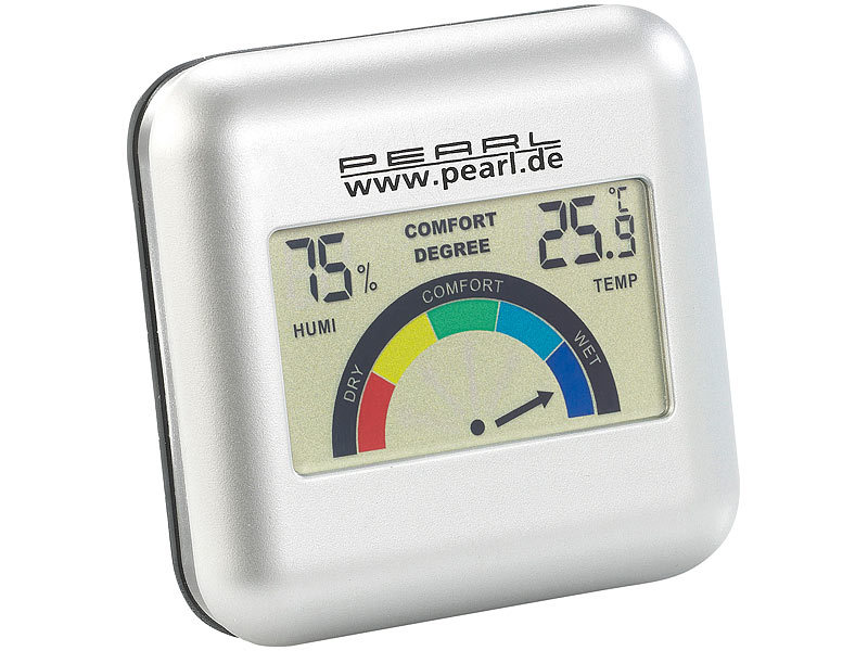 Digitales Hygrometer mit Thermometer und grafischer Anzeige Digitales Hygrometer mit Thermometer und grafischer Anzeige