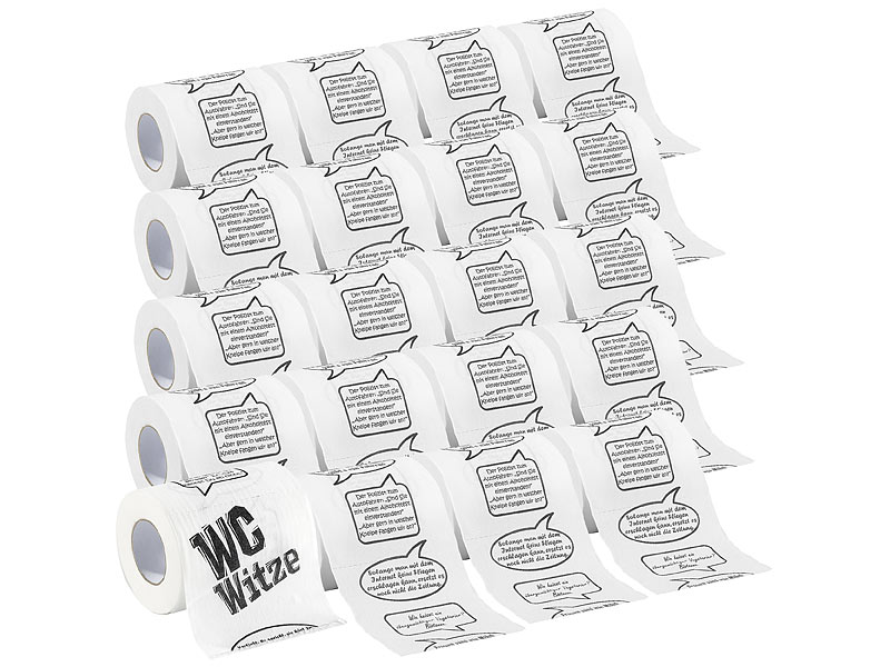 20er-Set Toilettenpapiere „Witze“, 2-lagig
