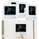 4er-Set Wand-Thermostate für Fussbodenheizung, LCD, Touch-Tasten