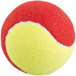 24er-Set Tennisbälle, 77 mm für Jugend & Beginner, gelb-rot, Tragenetz
