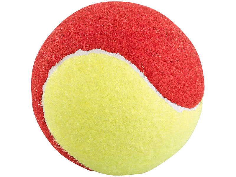 24er-Set Tennisbälle, 77 mm für Jugend & Beginner, gelb-rot, Tragenetz 24er-Set Tennisbälle, 77 mm für Jugend & Beginner, gelb-rot, Tragenetz