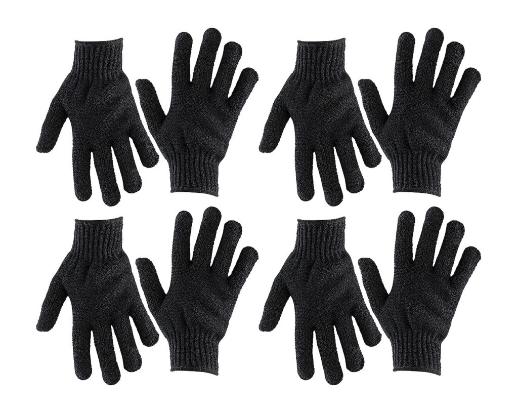 4 Paar Peeling-Handschuhe, Einheitsgrösse