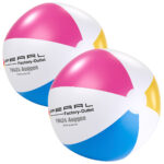 2er-Set Aufblasbare Wasserbälle, mehrfarbig, Ø 33 cm