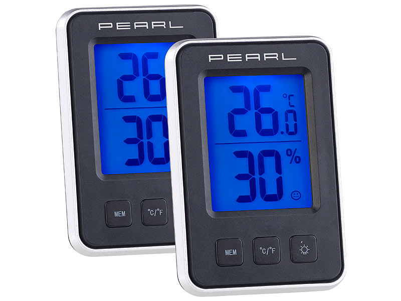 3er-Set digitale Thermometer/Hygrometer, Komfortanzeige, LCD-Display 3er-Set digitale Thermometer/Hygrometer, Komfortanzeige, LCD-Display