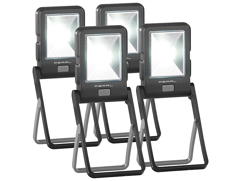 4er Pack LED-Arbeitsleuchteim Baustrahler-Design mit 3 Watt COB-LED 4er Pack LED-Arbeitsleuchteim Baustrahler-Design mit 3 Watt COB-LED