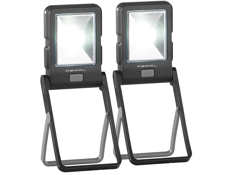 2er Pack LED-Arbeitsleuchte im Baustrahler-Design mit 3 WattCOB-LED 2er Pack LED-Arbeitsleuchte im Baustrahler-Design mit 3 WattCOB-LED