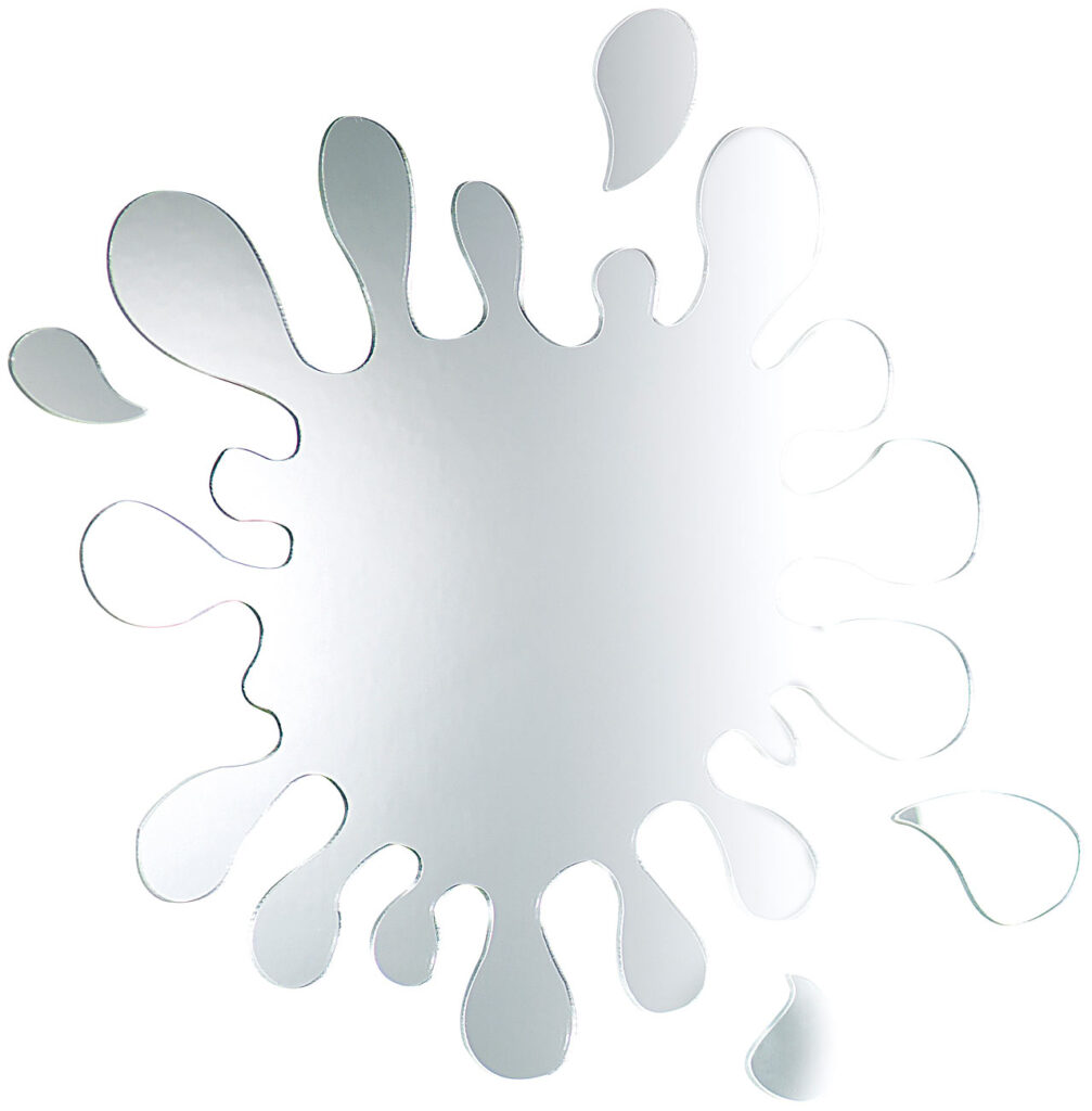 Wassertropfen-Spiegel „SplashMirror“ aus Acryl