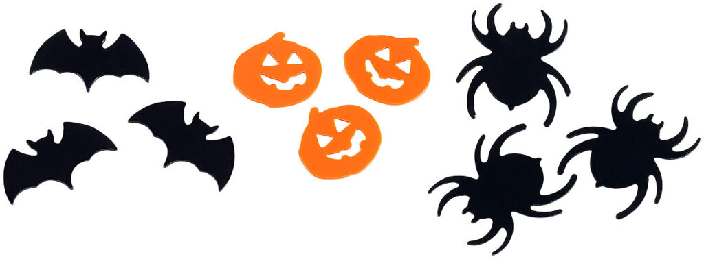 Halloween-Konfetti in 3 verschiedenen Motiven