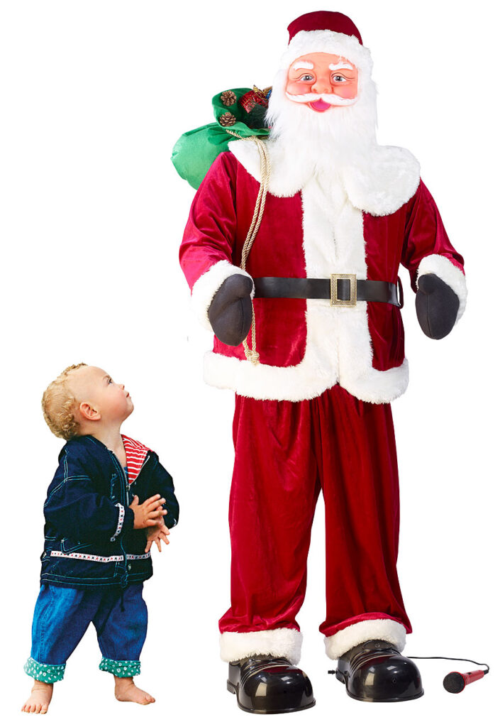 Singender und tanzender XXL-Weihnachtsmann mit Karaoke, 160cm Singender und tanzender XXL-Weihnachtsmann mit Karaoke, 160cm