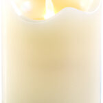 Echtwachskerze mit beweglicher LED-Flamme, 90 x 130 mm, Gr. M