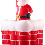 Aufblasbarer XXL Weihnachtsmann mit Schornstein, 180 cm