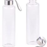 2er-Set Trinkflaschen aus Borosilikat-Glas, 550 ml, spülmaschinenfest