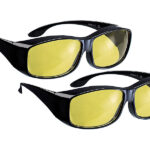 2er-Set Überzieh-Nachtsichtbrillen „Night Vision“ für Brillenträger