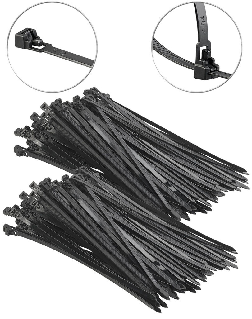 200er-Set wiederverschliessbare Kabelbinder, 300 x 7,6mm 200er-Set wiederverschliessbare Kabelbinder, 300 x 7,6mm