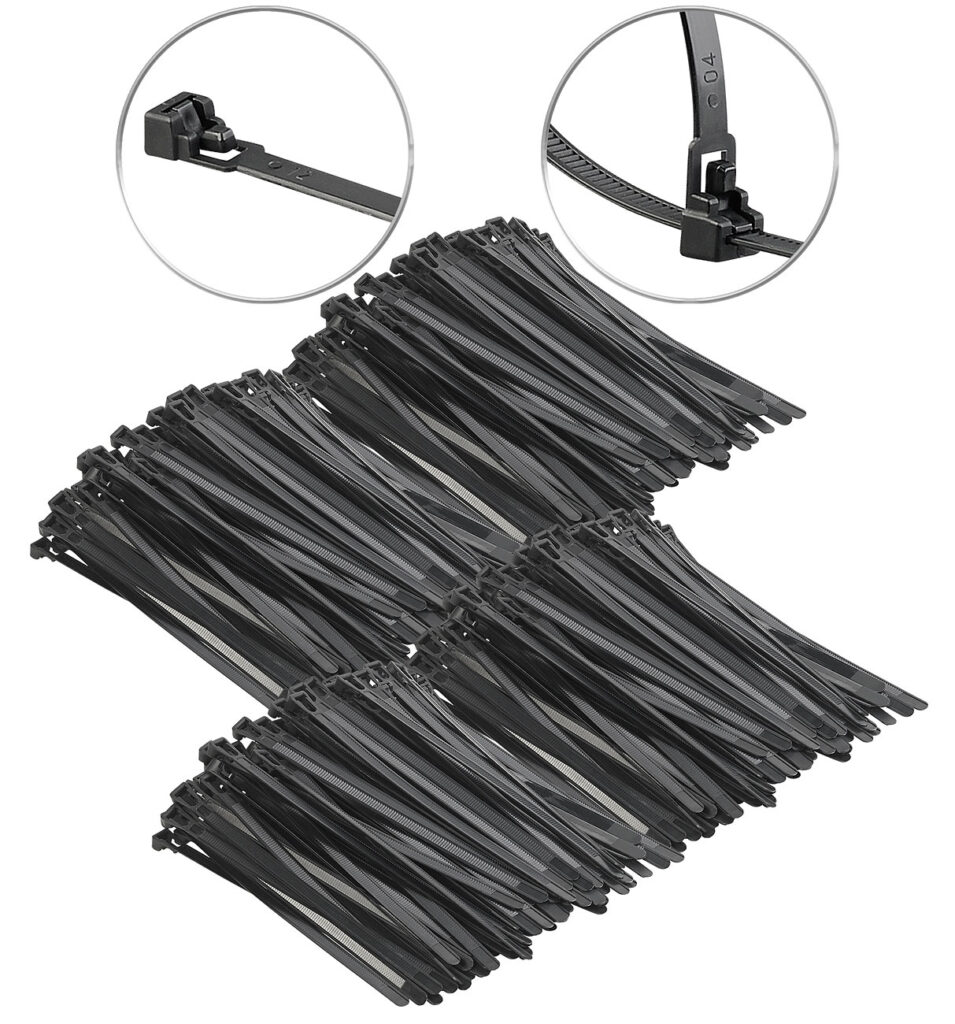 400er-Set wiederverschliessbare Kabelbinder, 200 x 7,6 mm 400er-Set wiederverschliessbare Kabelbinder, 200 x 7,6 mm
