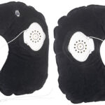 2 aufblasbare Nackenhörnchen mit integriertem Stereo-Lautsprecher
