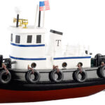 70-teiliger Schiff-Bausatz Schlepper aus Holz