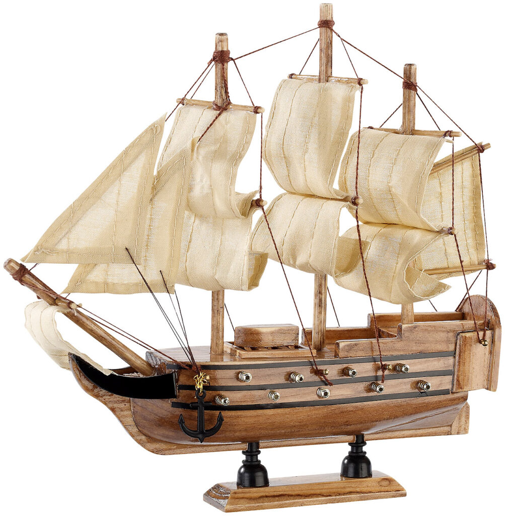 70-teiliger Schiff-Bausatz Flaggschiff aus Holz
