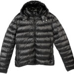 Daunenjacke, schwarz, Grösse XL, unisex, Stepp-Optik