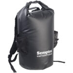Wasserdichter Trekking-Rucksack aus Lkw-Plane, 40 Liter, schwarz, IPX6