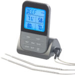 Funk-Braten- & Ofenthermometer mit 2 Fühlern & XL-Display, bis 250 °C