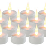 12er-Set LED-Teelichter mit Luftzugsensor und beweglicher Flamme