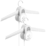 2er-Set Wäschetrockner-Kleiderbügel mit Warmluft- & Kaltluft-Gebläse