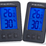 2er Pack Digitales Thermometer/Hygrometer mit grossem beleuchtetem LCD