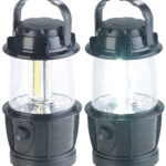 2er-Set dimmbare LED-Laternen, 3 COB-LEDs, Batteriebetrieb, 3W, 140 lm