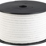 Geflochtenes Baumwollseil auf Rolle, Ø 10 mm, 50 m lang, Natur (beige)